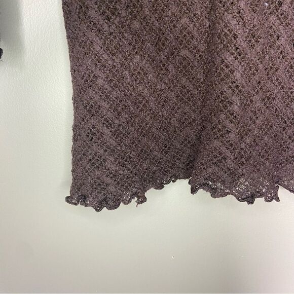 Oak + Fort NWT Brown Mesh Mock-Neck Mini Dress Size Small - Picture 3 of 8